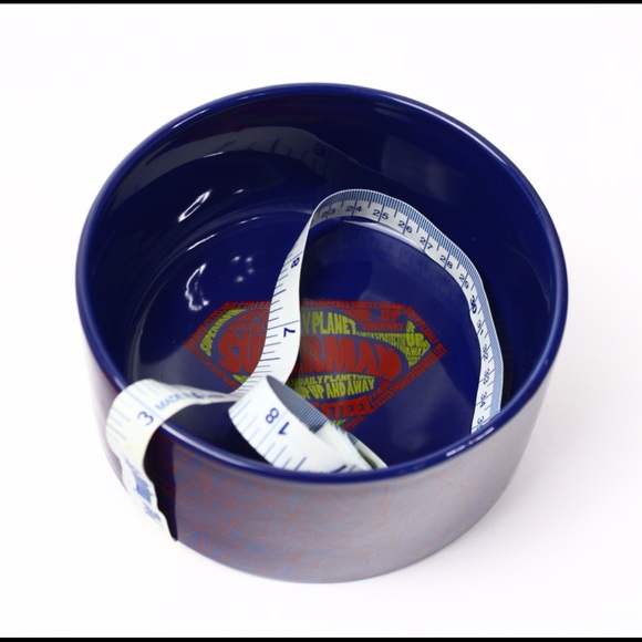 DC Superman Ceramic Dog / Pet Bowl Food Or Water 28oz 3-1/2 Cups New - Picture 6 of 7